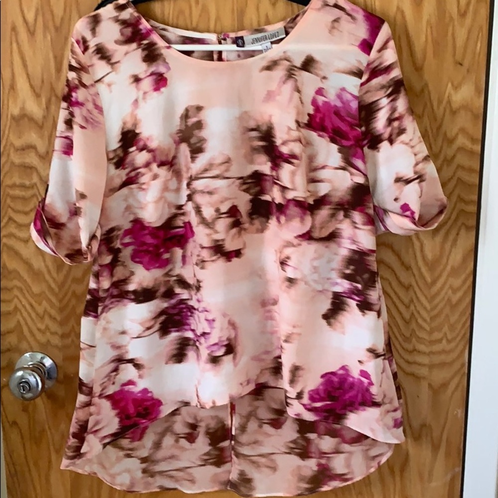 Jennifer Lopez high low blouse